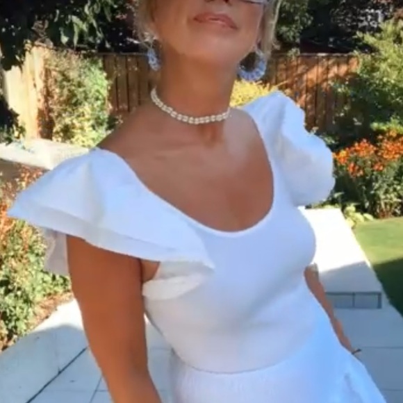 Zara NWT white ruffle bodysuit - Picture 2 of 6